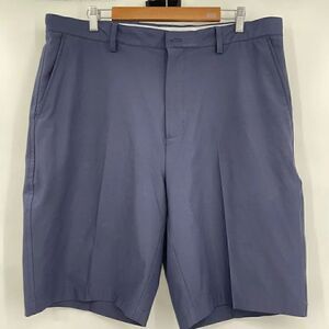 FJ Men's Gray Mid Rise Flat Front Chino Golf Shorts Size W38